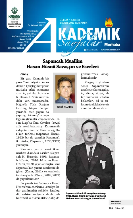 Hasan Hüsnü Savaşçın portresi