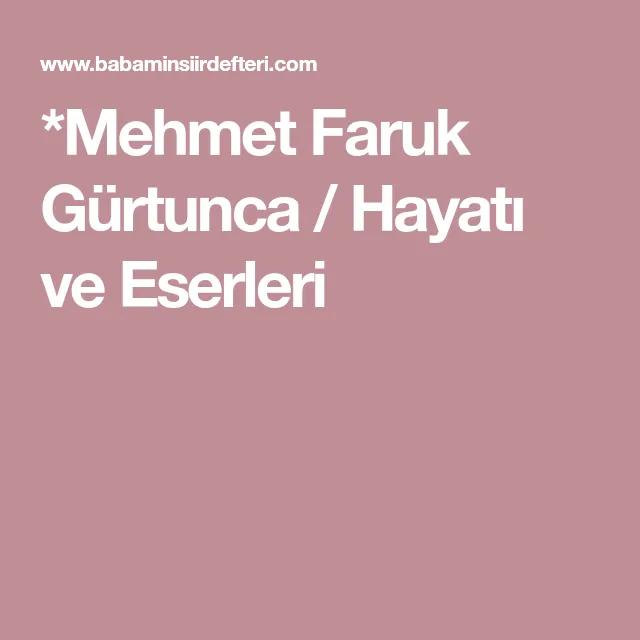 Mehmet Faruk Gürtunca portresi