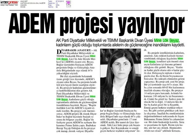 Mine Lök Beyaz portresi