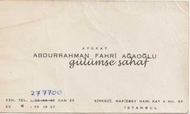 Abdurrahman Fahri Ağaoğlu portresi
