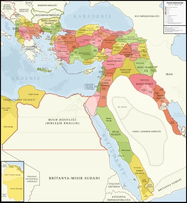 Osmanlı İmparatorluğu'nun idari bölünüşü portresi