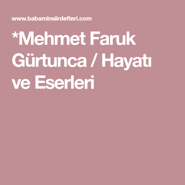 Mehmet Faruk Gürtunca portresi